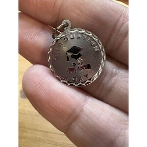SPENCER CO. 925 Sterling Silver Vintage "Graduation Day" Cap & Diploma Pendant